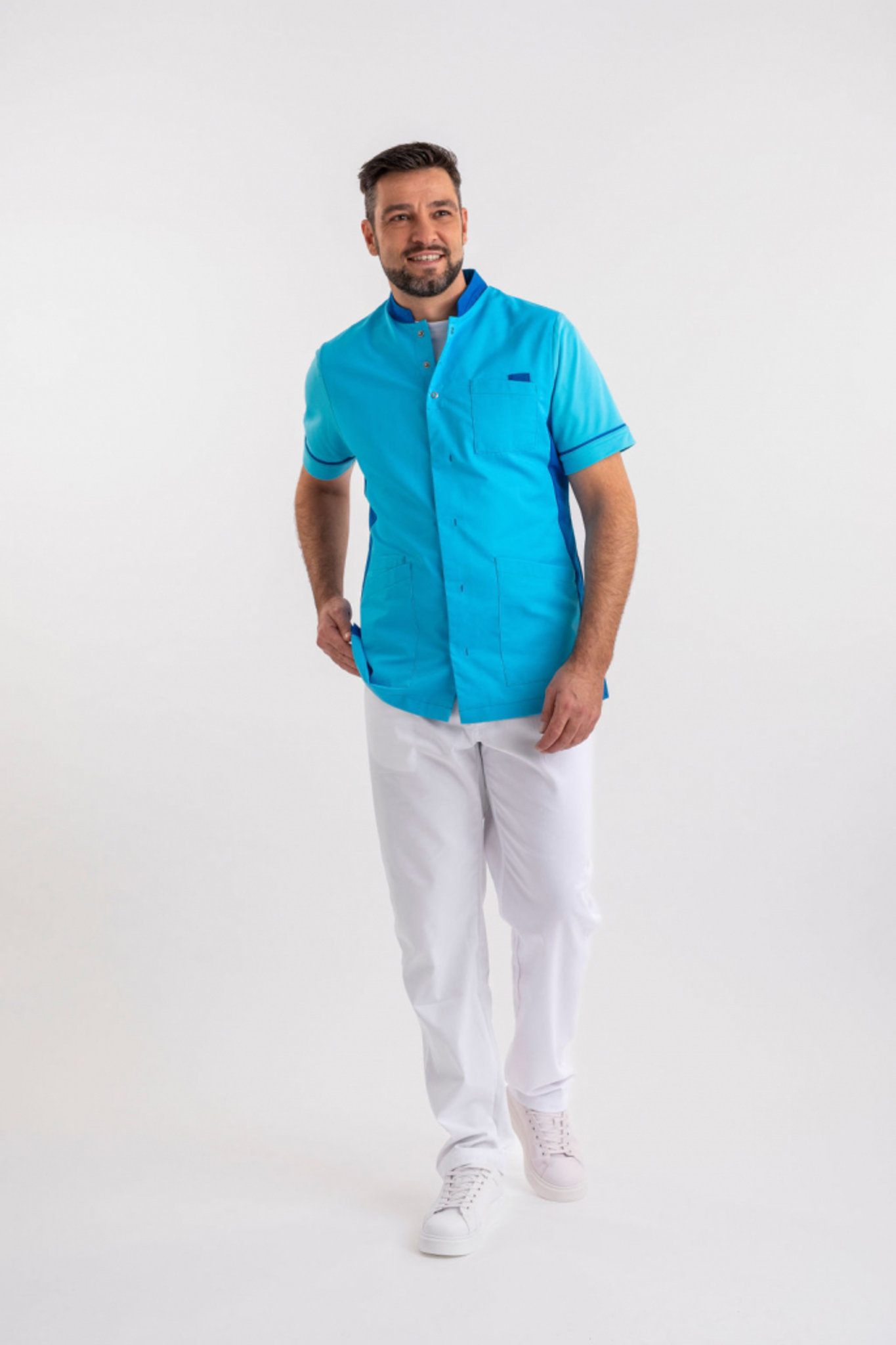 SHAE ARTHUR JACK Tuniek Unisex Staande Boord met Doorknoopsluiting