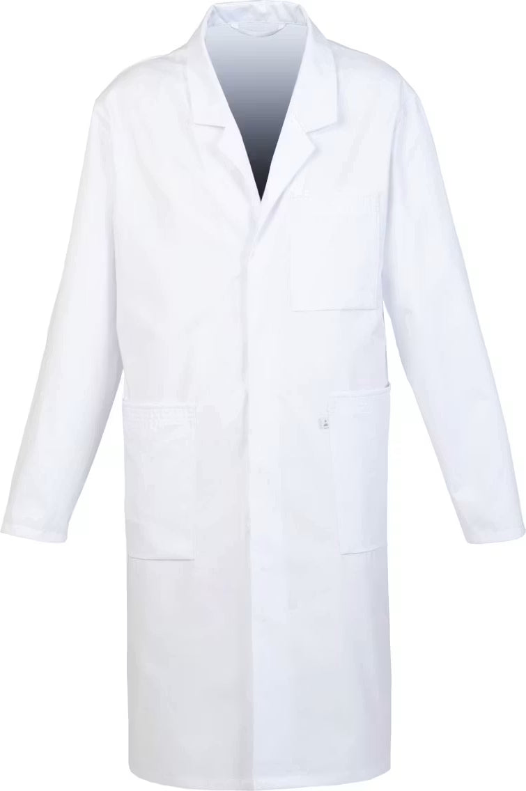 Alsico Unisex Doktersjas Aster Wit met Verborgen Drukknoopsluiting