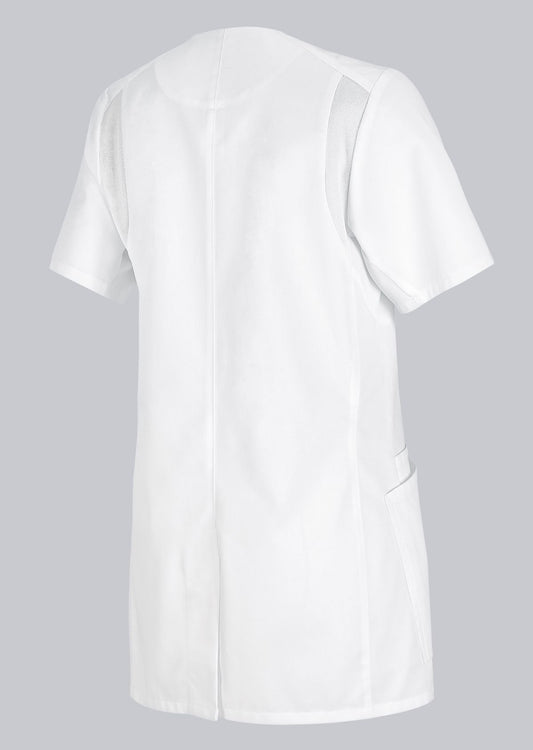 BP dames zorgtuniek met stretch-inzetstukken, blinde drukknopen en slanke pasvorm voor zorgprofessionals