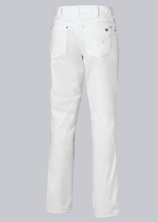 BP® stretch damesjeans wit met five-pocket design en klinknagels