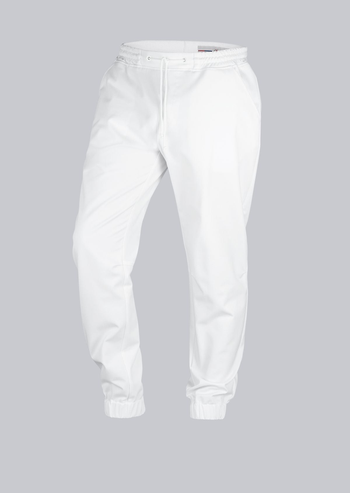 BP® comfortabele stretch-broek voor heren wit met modern fit en elastische tailleband