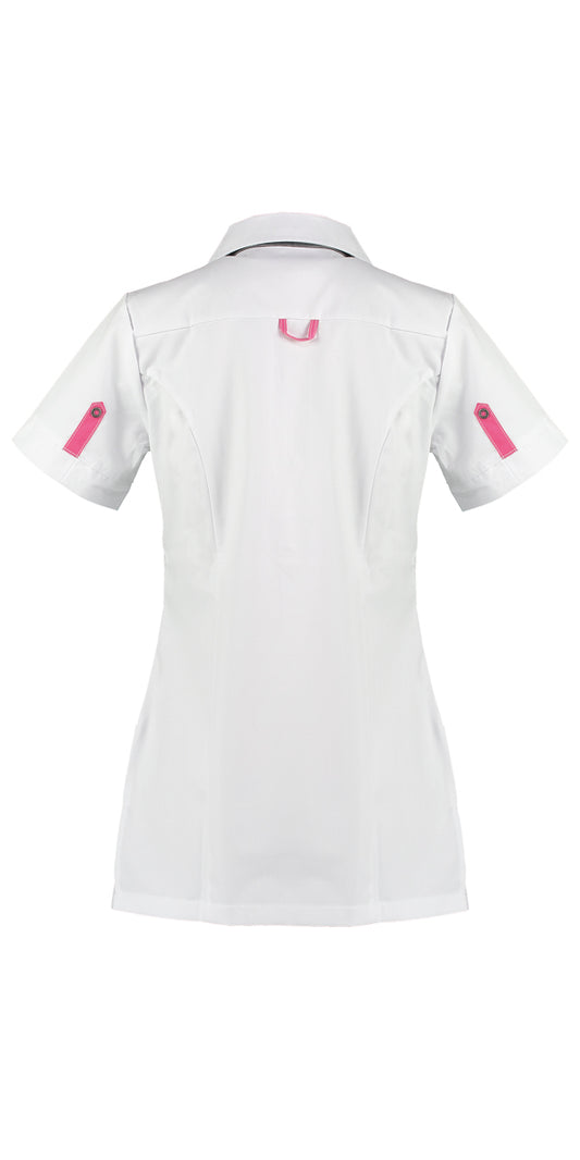 Ladies care jacket Kristel white with color accents in 3 colors