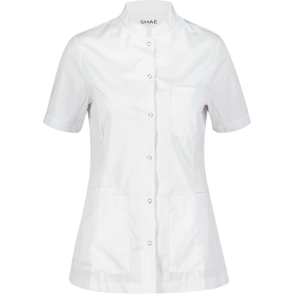 SHAE LAURA SHORT JACK Tuniek Dames Staande Kraag met Doorknoopsluiting