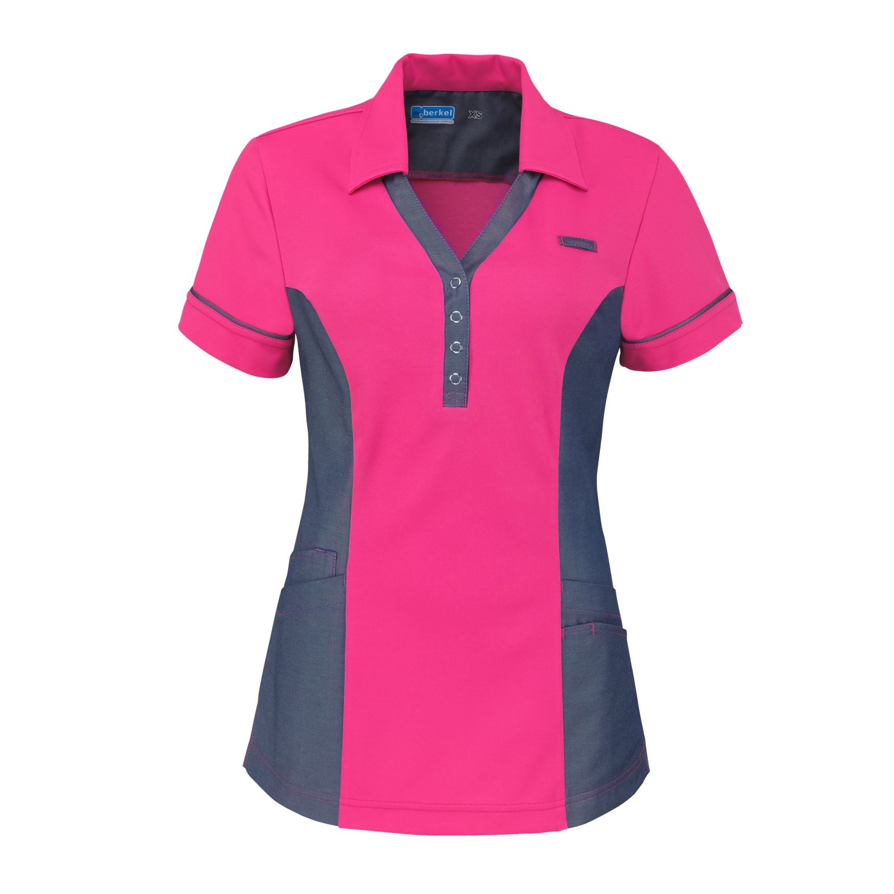 Dames Polo Trix denim in 3 kleuren - Zorgkleding.nl