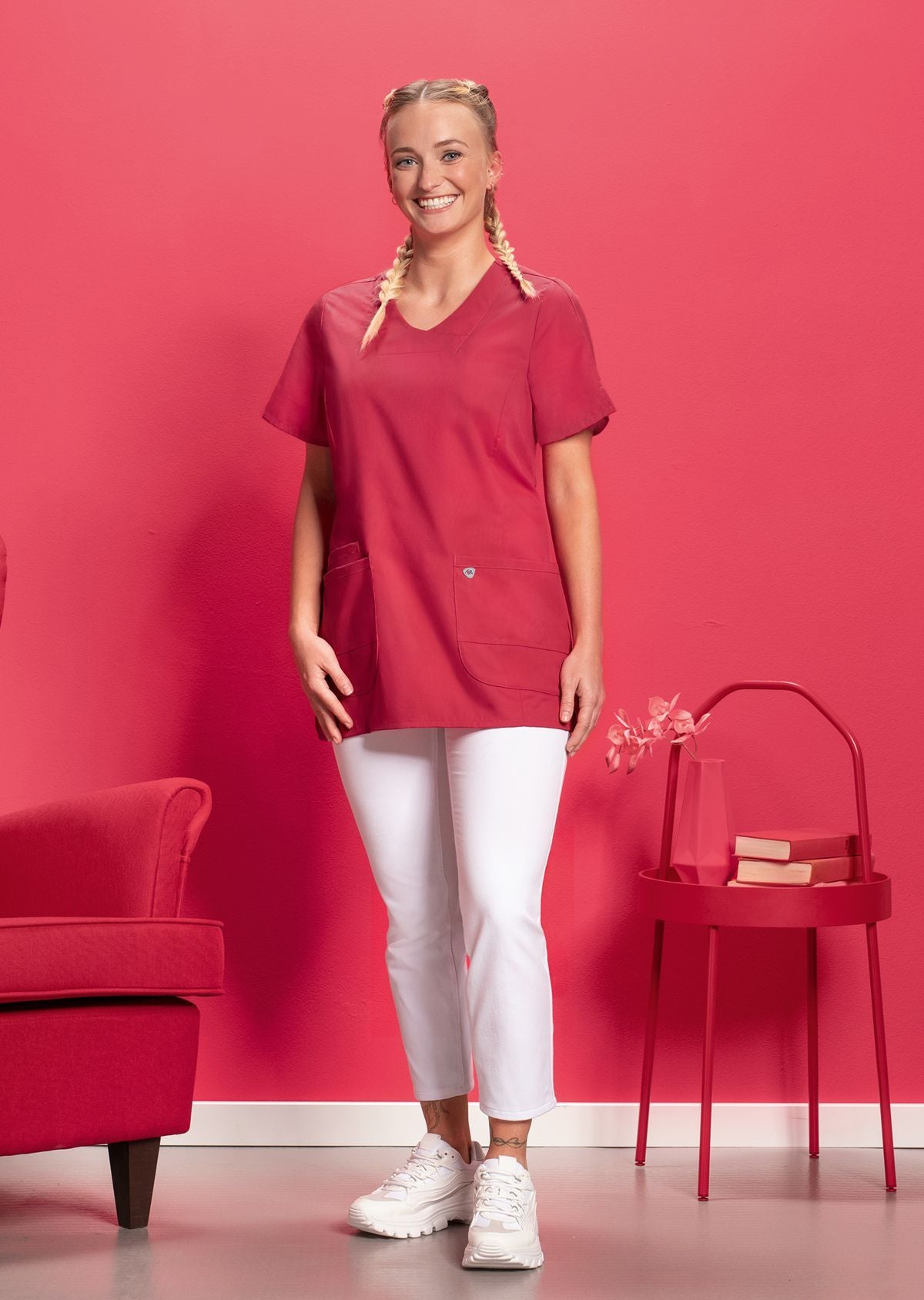 BP® 7/8 slim-fit stretch-jeans voor dames wit met 7/8 lengte en stretchmateriaal