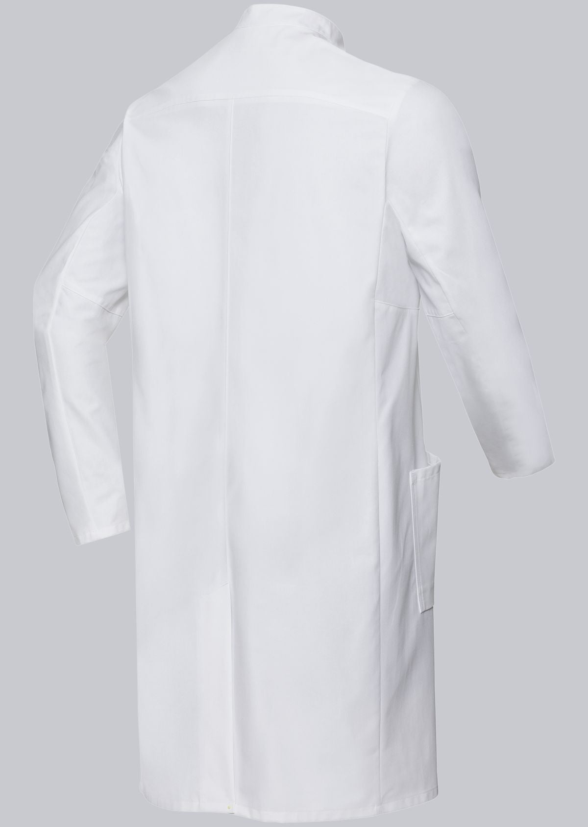BP katoenen zorgjas voor heren van 100% katoen met opstaande kraag en drukknoopsluiting voor zorgprofessionals
