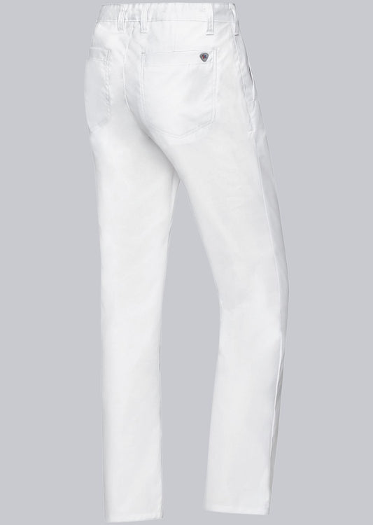 BP® katoenen chinobroek voor heren wit met modern fit en 100% katoen