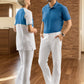 BP® katoenen chinobroek voor heren wit met modern fit en 100% katoen