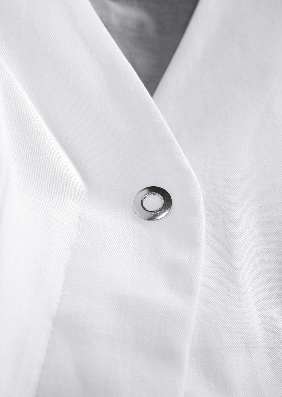 BP® Lange katoenen damesjas – Dames Werkjas 100% Katoen met Opstaande Kraag en V-hals