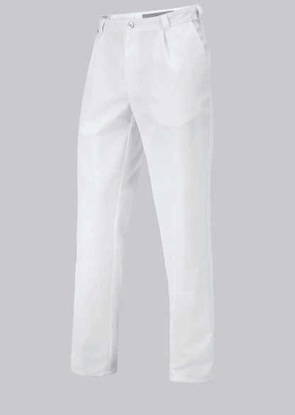 BP katoenen herenpantalon van 100% katoen met bandplooi en comfortabele pasvorm voor professioneel gebruik