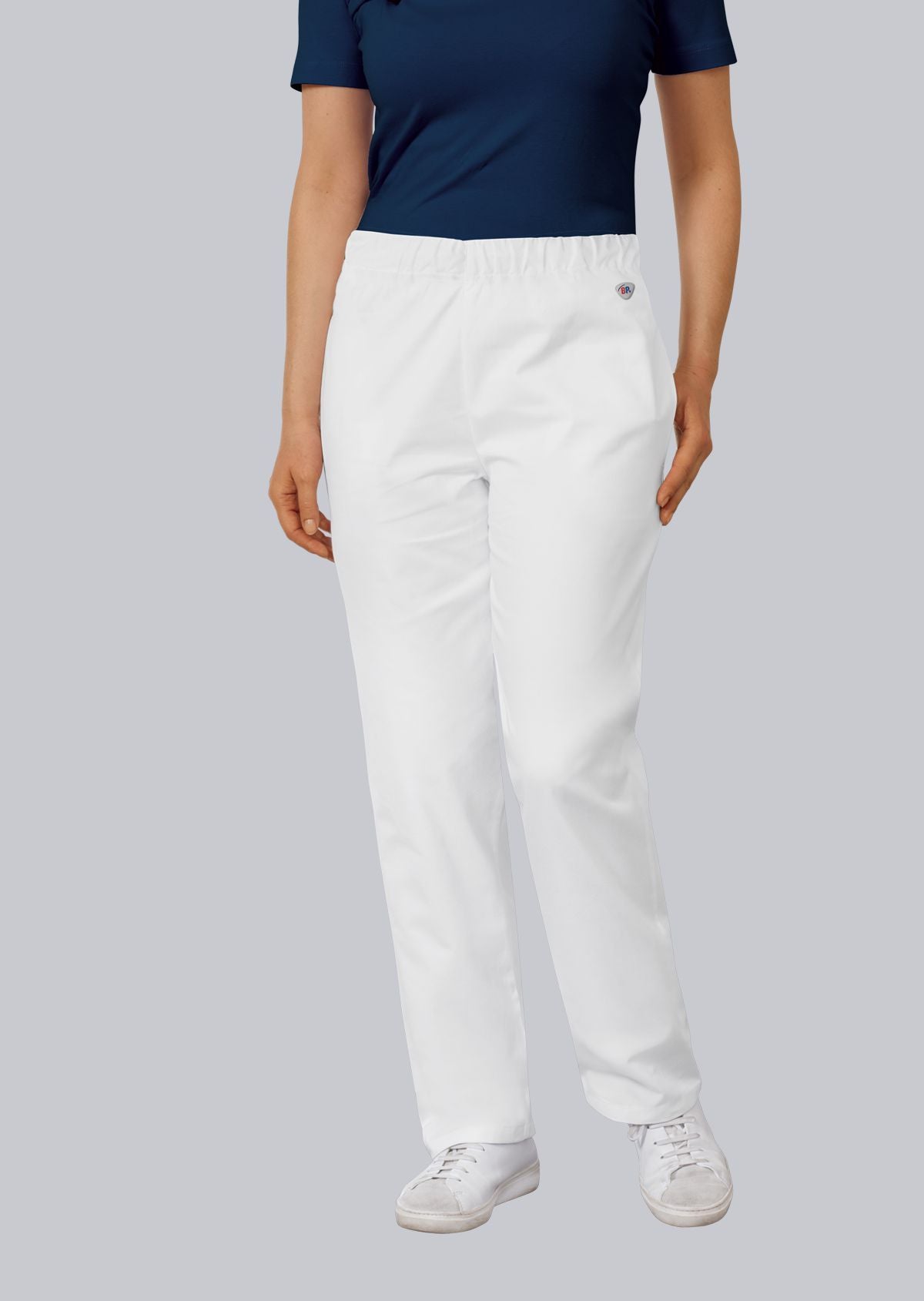 BP® Pantalon voor haar & hem unisex nachtblauw met stretch en elastische taille met tunnelkoord