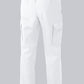 BP® Pantalon voor haar & hem unisex wit met cargozakken en elastische taille met tunnelkoord