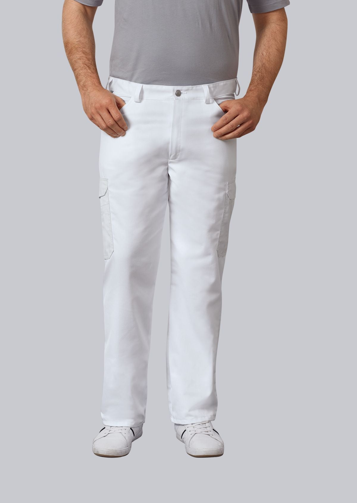 BP® Jeans voor haar & hem unisex wit met verhoogd doekgewicht en multifunctionele zakken