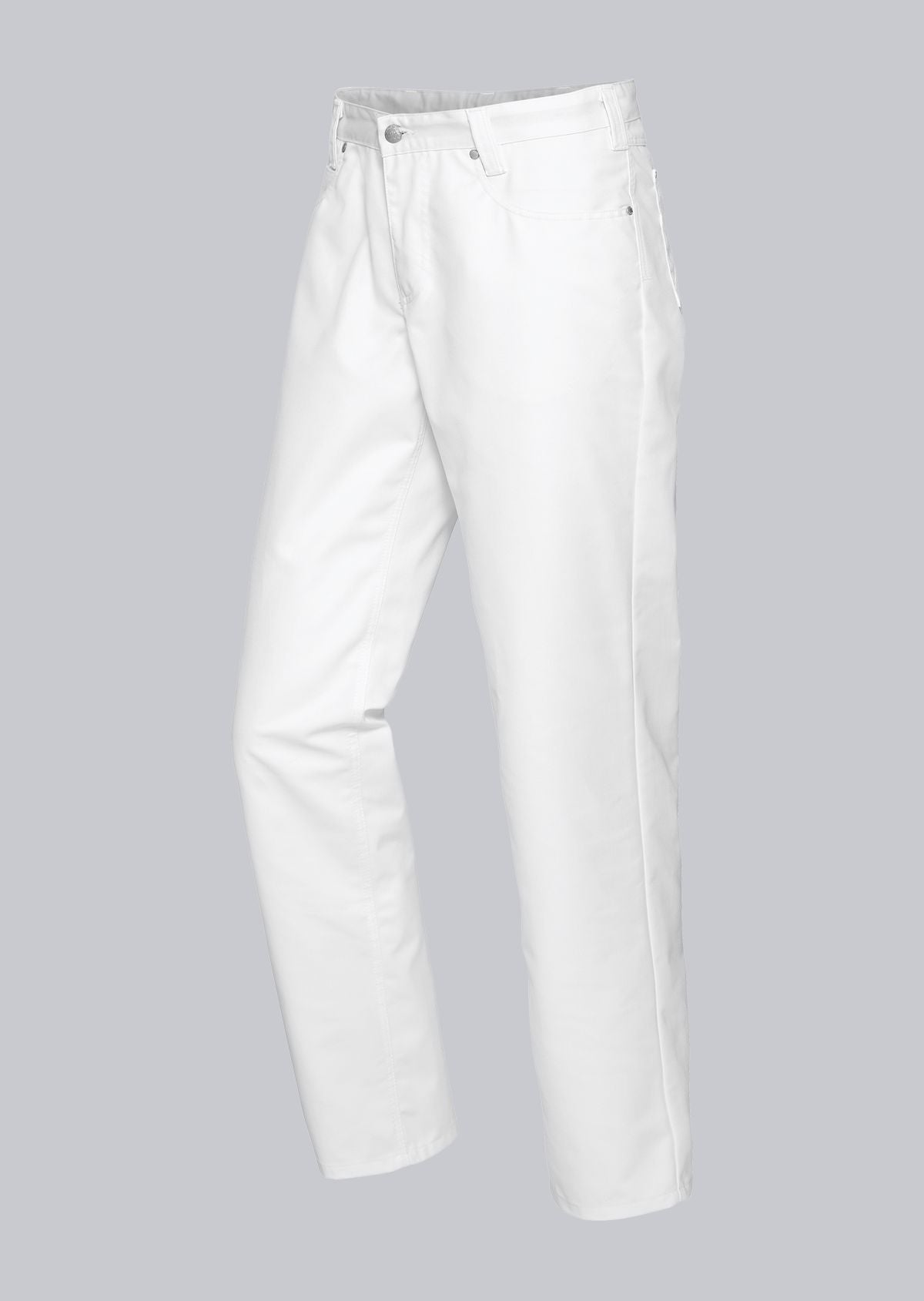 BP® Trousers for her & him unisex wit met five-pocket design en verstelbare tailleband
