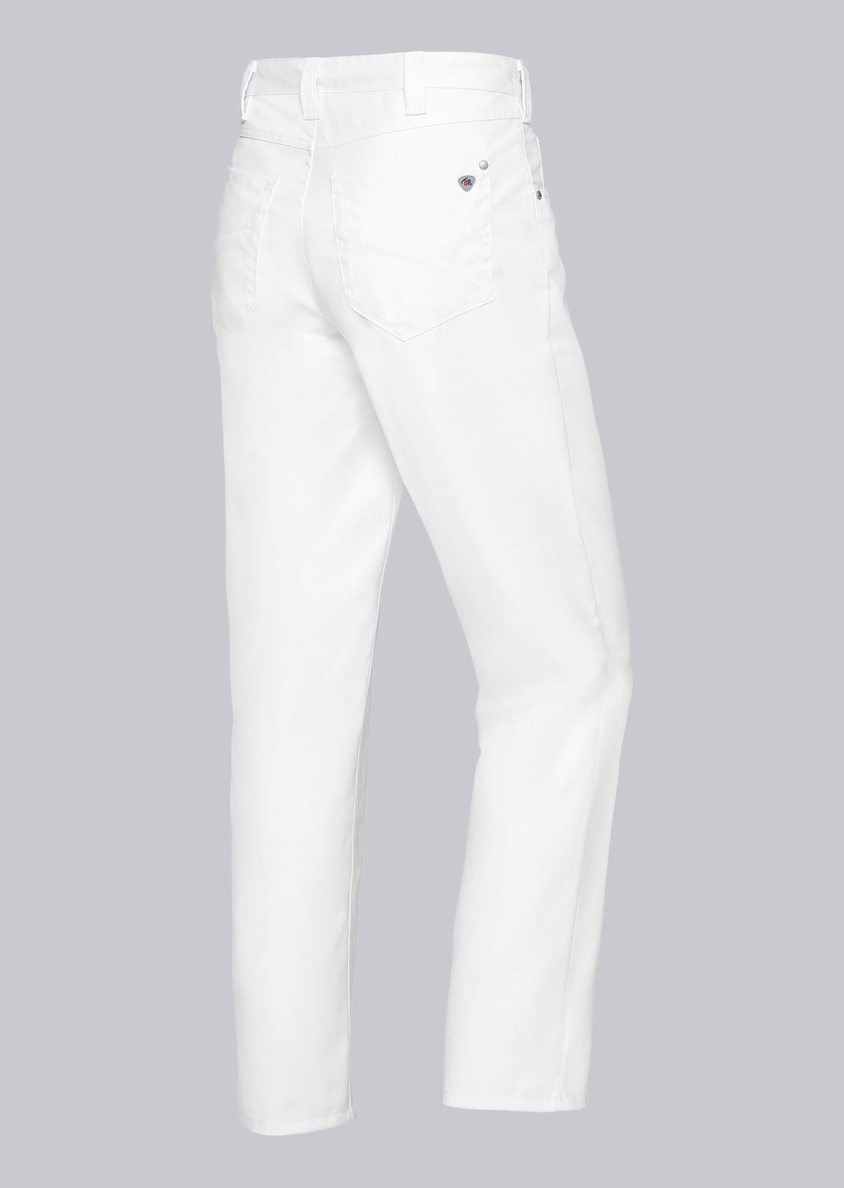 BP® Trousers for her & him unisex wit met five-pocket design en verstelbare tailleband