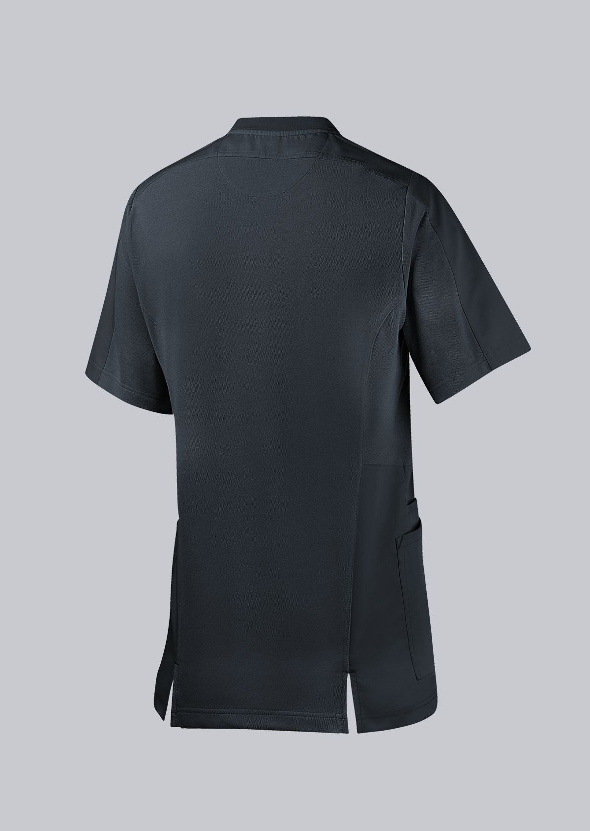 BP unisex zorgtuniek in antraciet met washed look en comfortabele pasvorm voor zorgprofessionals