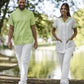 BP unisex zorgtuniek in lichtgroen met moderne details en functionele afwerking