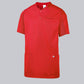 BP unisex zorgtuniek in rood met moderne uitstraling en ademende stof