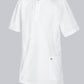 BP unisex zorgtuniek in wit met piqué-inzetstukken en optimale bewegingsvrijheid
