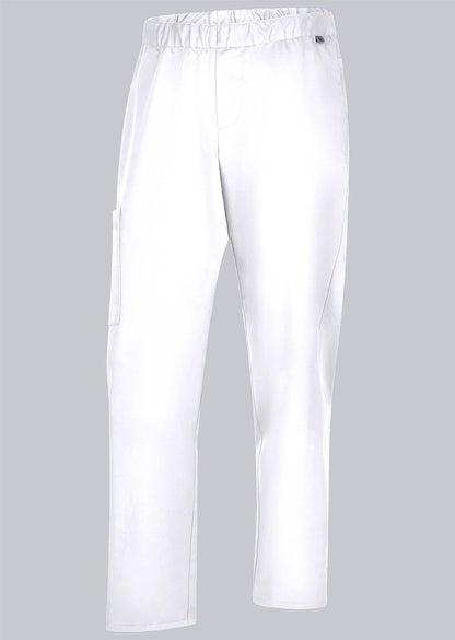 BP® lichte pantalon met TENCEL™ Lyocell voor haar & hem unisex wit met ademende stof en elastische taille