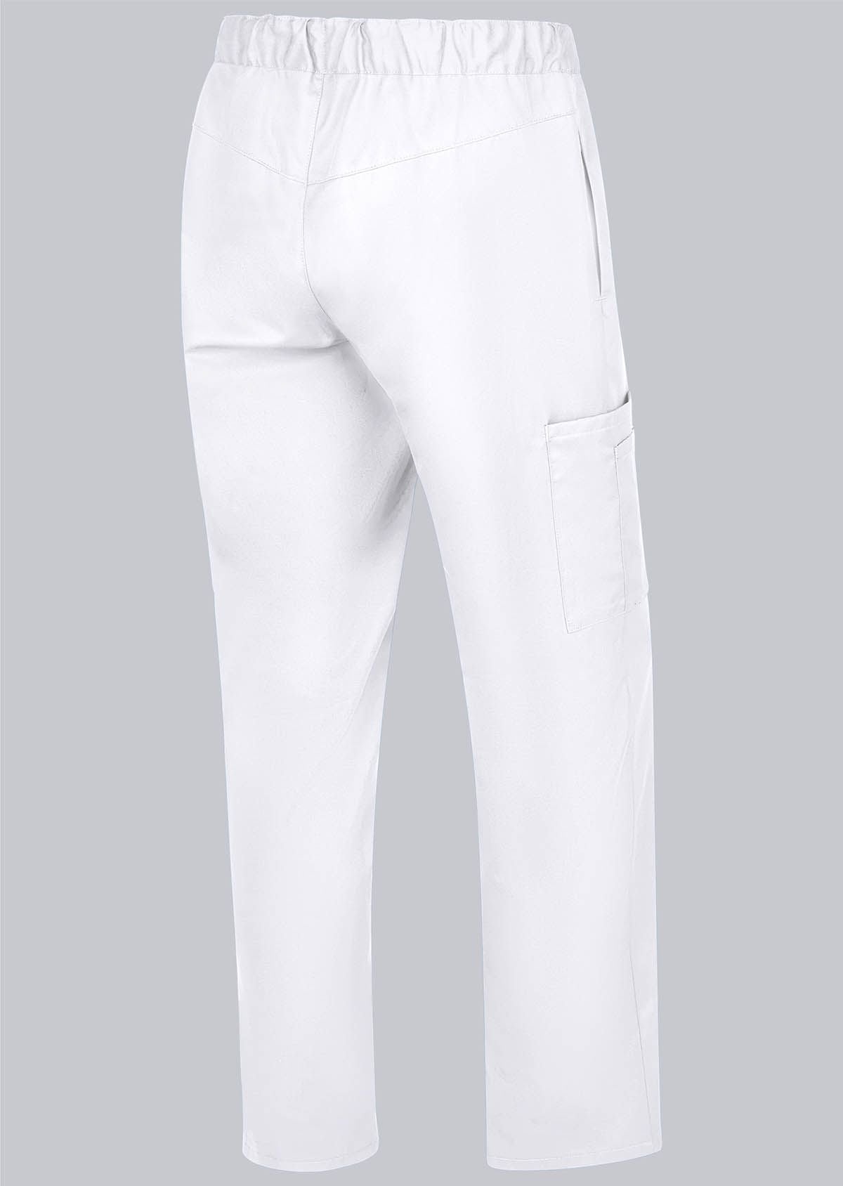 BP® lichte pantalon met TENCEL™ Lyocell voor haar & hem unisex wit met ademende stof en elastische taille