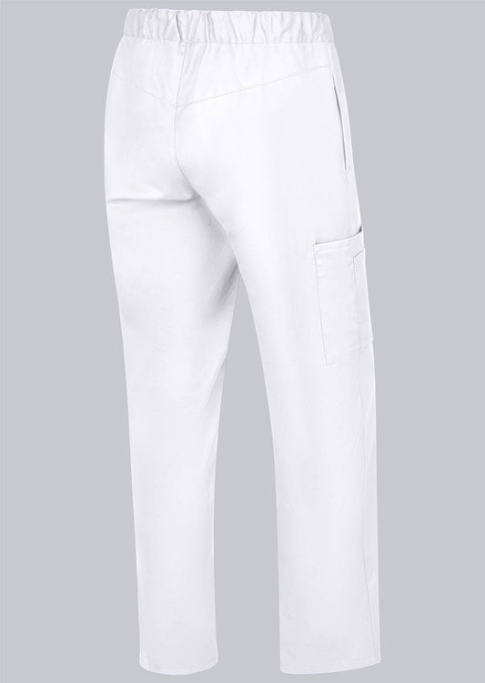 BP® lichte pantalon met TENCEL™ Lyocell voor haar & hem unisex wit met ademende stof en elastische taille