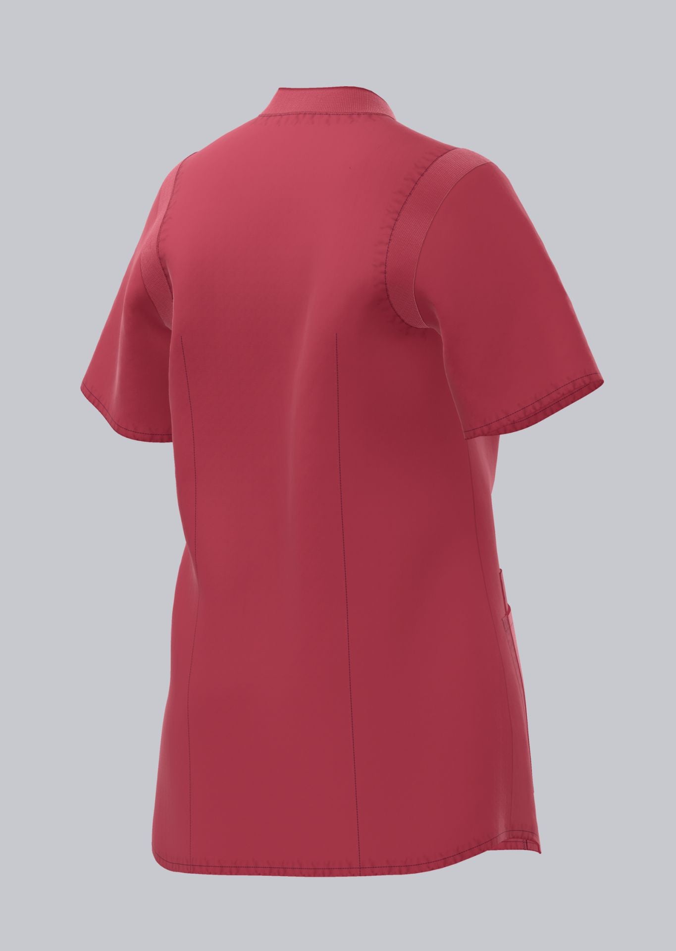 BP lichte dames zorgtuniek in coral met flexibele inzetstukken en professionele uitstraling
