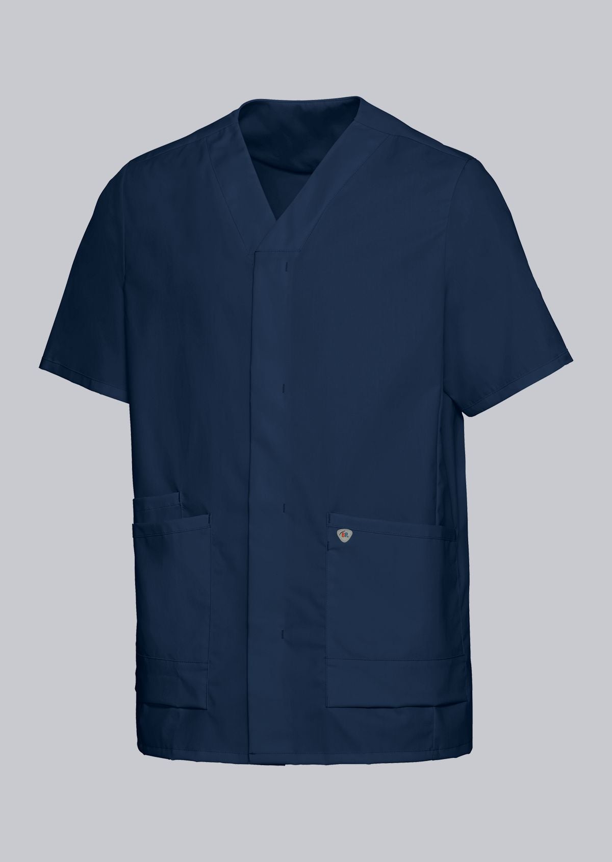 BP lichte unisex zorgtuniek met drukknoopsluiting, stretchstof en lichtgewicht ademend ontwerp