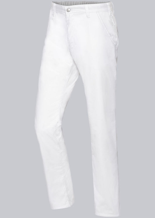 BP® stretch chinobroek voor heren wit met modern fit en stretchmateriaal