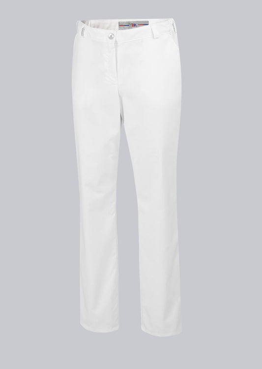 BP® stretch damespantalon wit met stretchmateriaal en elastische taille