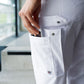 BP® stretch damesjeans wit met five-pocket design en stretchmateriaal