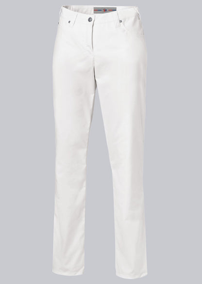 BP® stretch damesjeans wit met five-pocket design en klinknagels