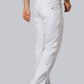 BP® stretch herenjeans wit met five-pocket design en sierstiksel
