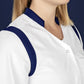 BP stretch dames zorgtuniek wit met nachtblauw met drukknoopsluiting en moderne pasvorm