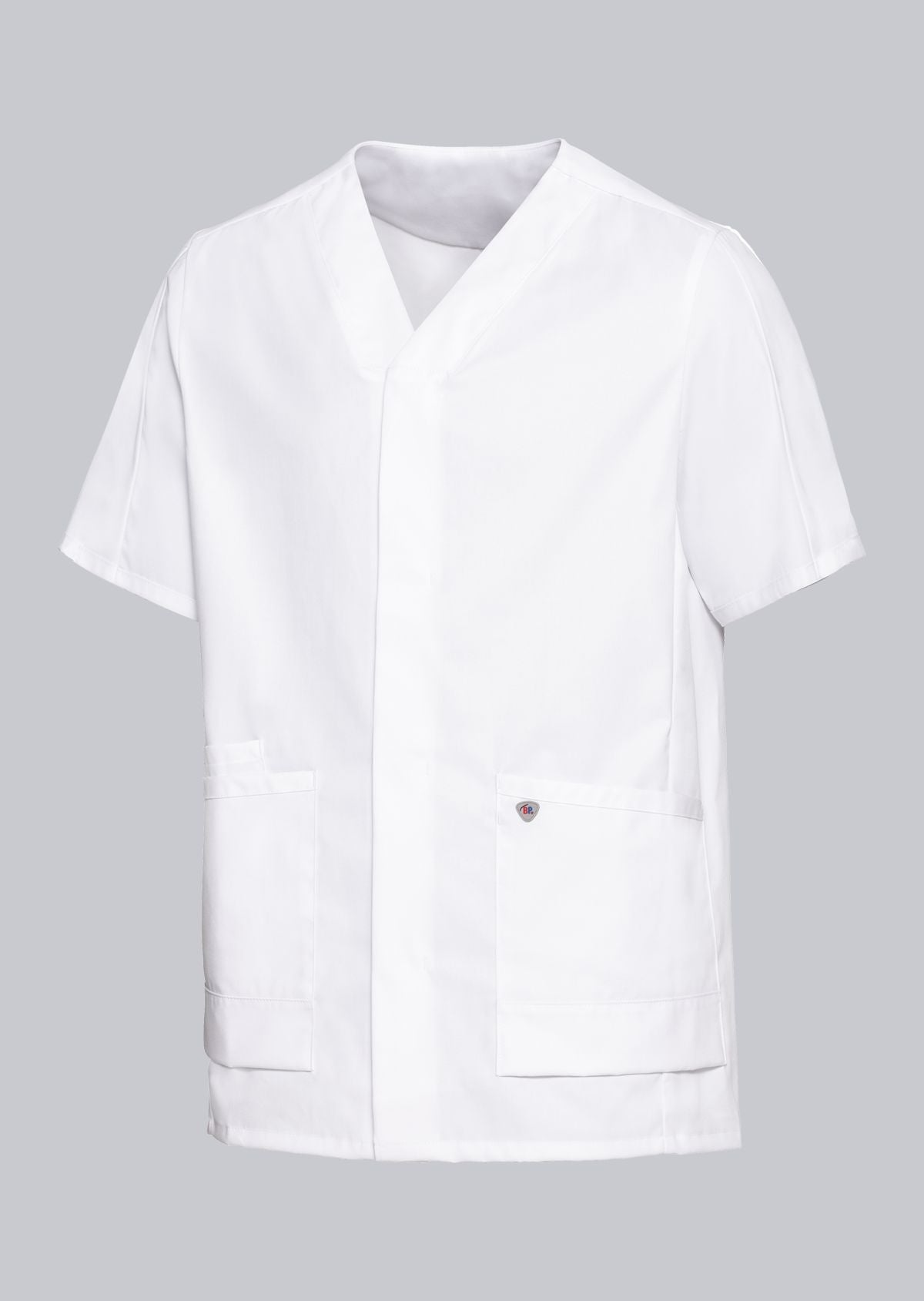 BP stretch unisex zorgtuniek met drukknoopsluiting, elastische stof en professionele pasvorm