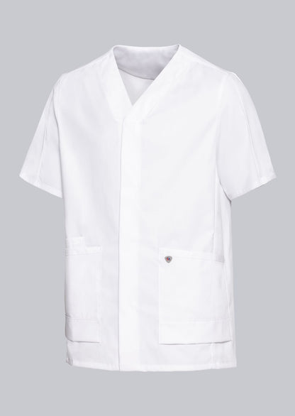 BP stretch unisex zorgtuniek met drukknoopsluiting, elastische stof en professionele pasvorm