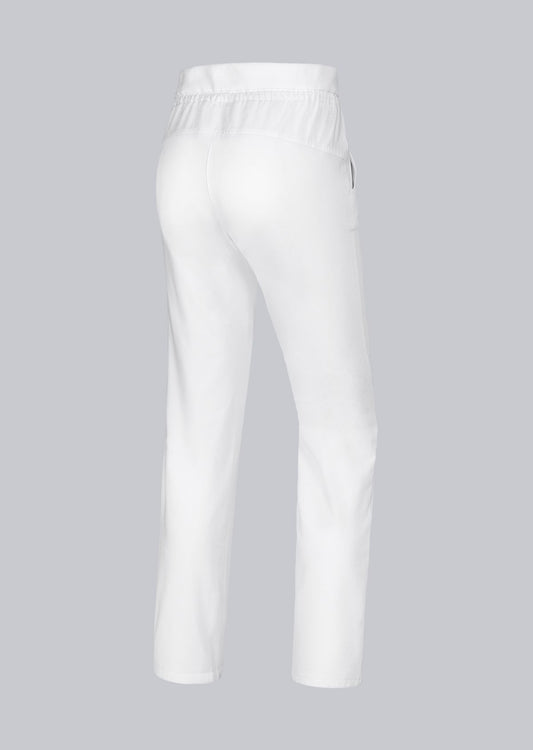 BP® comfortabele stretch-broek voor dames wit met modern fit en elastische tailleband
