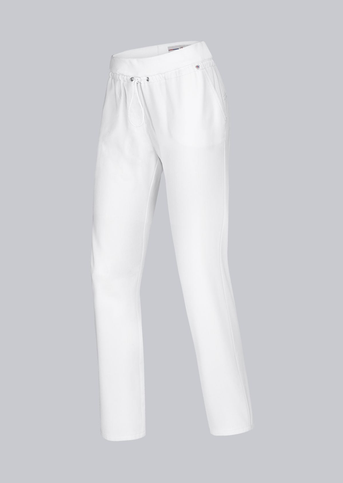 BP® comfortabele stretch-broek voor dames wit met elastomultiester en elastische tailleband