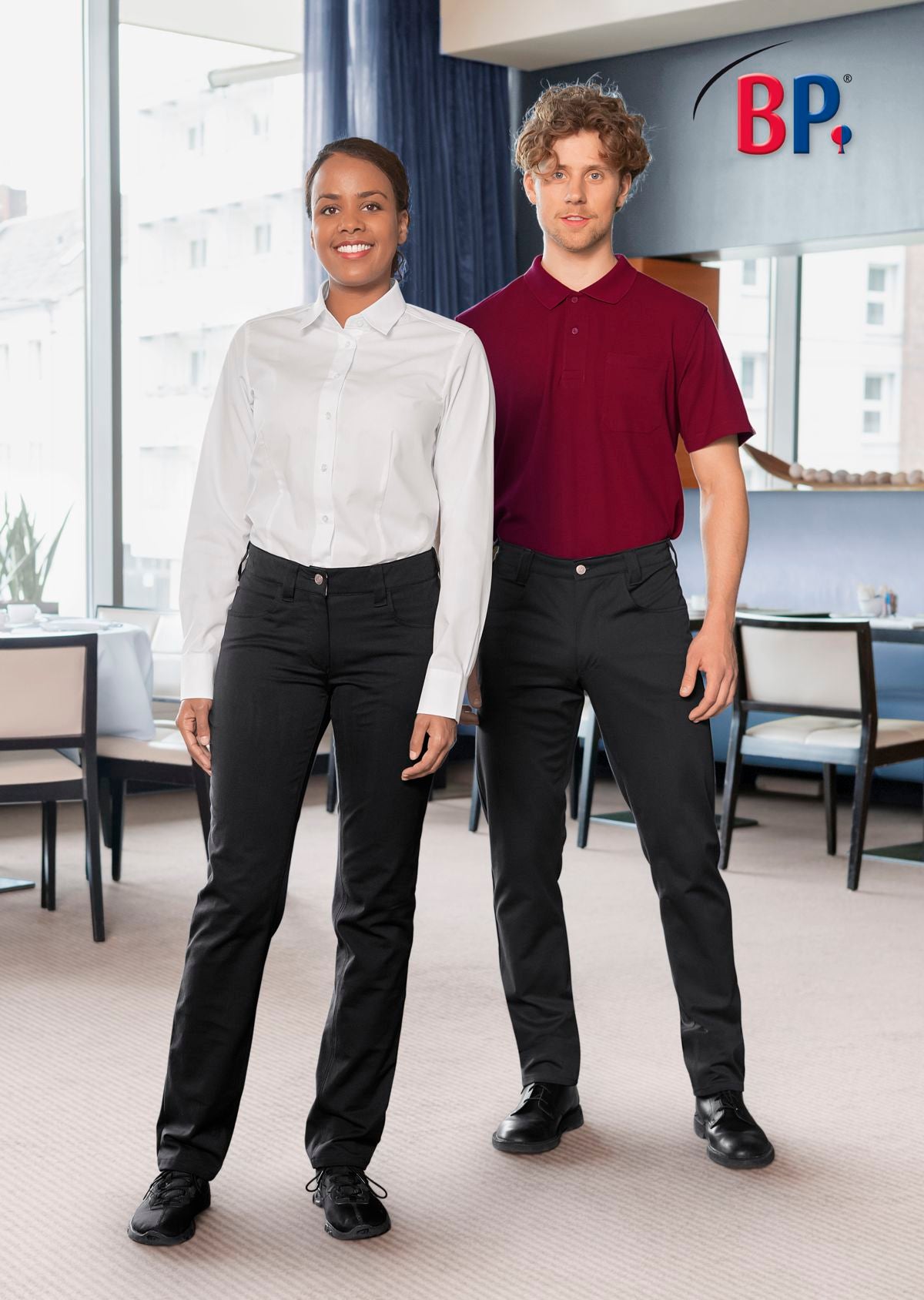 BP® Slim-fit stretch-jeans voor heren wit met slim fit en licht stretchmateriaal