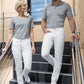 BP® slim-fit stretch-jeans voor heren wit met slim fit en licht stretchmateriaal