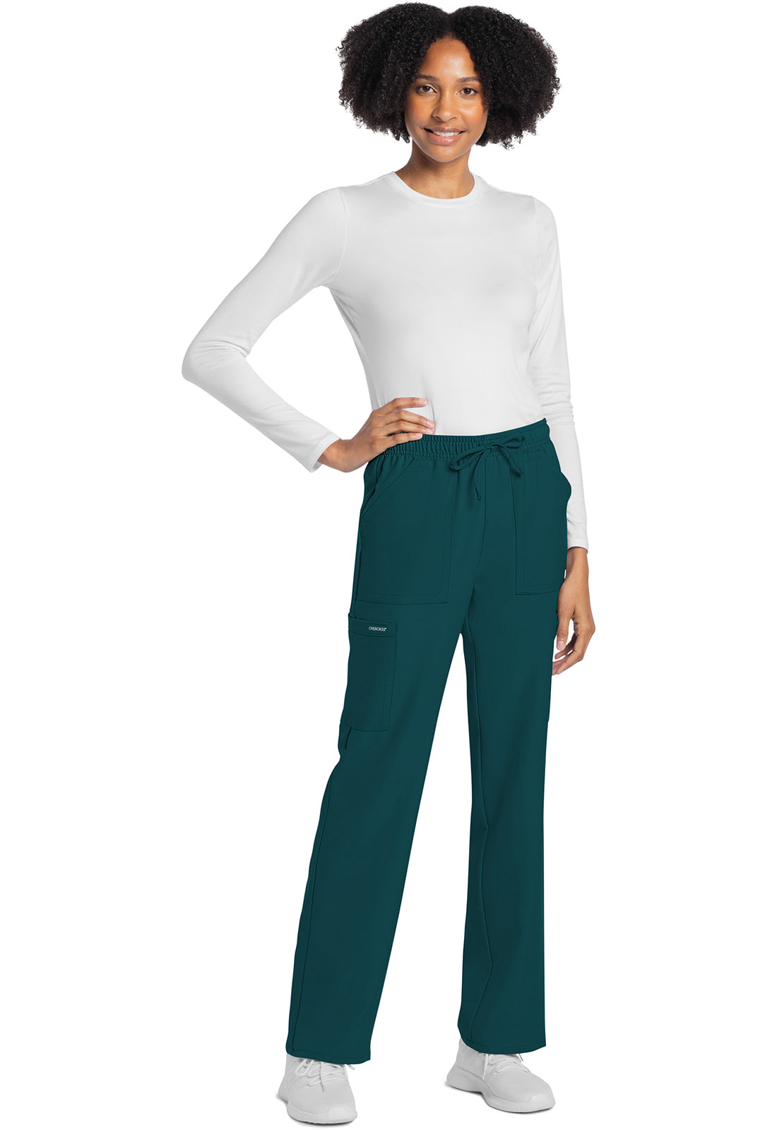Cherokee Rechte broek met middelhoge taille en elastische tailleband met trekkoord CKE272A