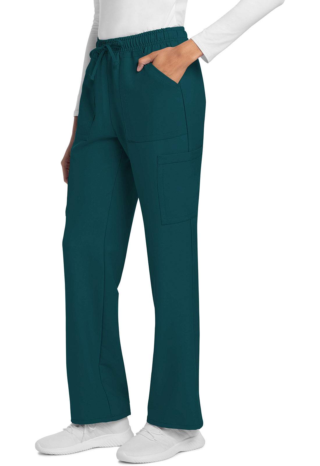 Cherokee Rechte broek met middelhoge taille en elastische tailleband met trekkoord CKE272A