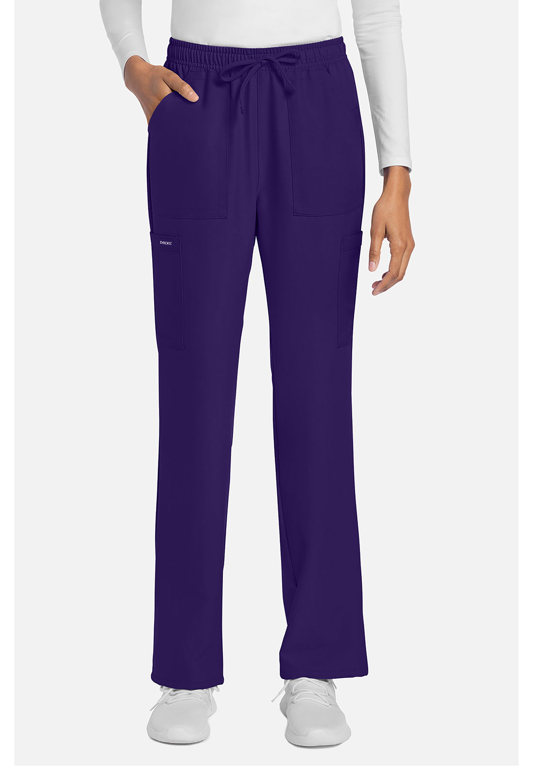 Cherokee Rechte broek met middelhoge taille en elastische tailleband met trekkoord CKE272A