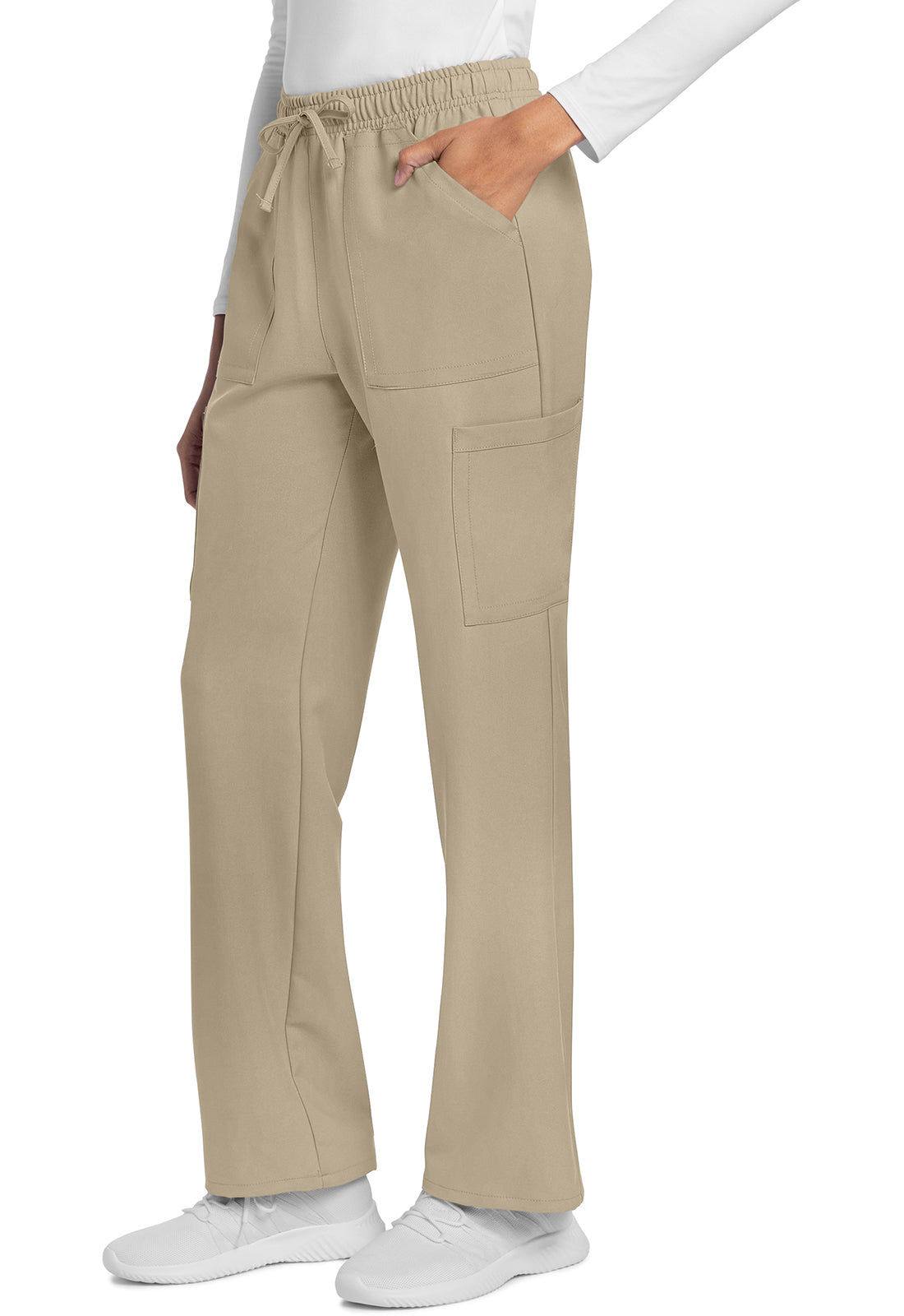 Cherokee Rechte broek met middelhoge taille en elastische tailleband met trekkoord CKE272A