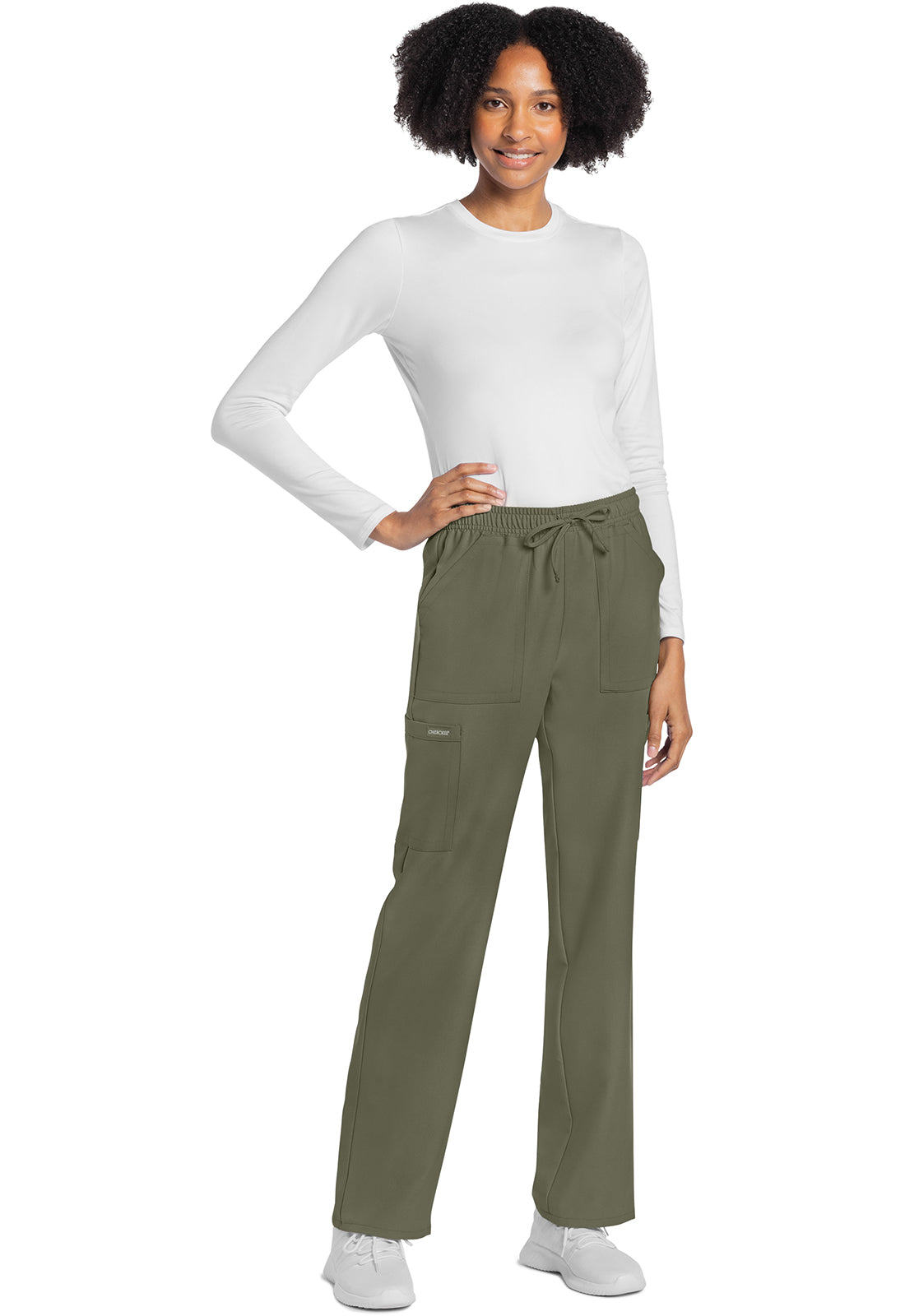 Cherokee Rechte broek met middelhoge taille en elastische tailleband met trekkoord CKE272A