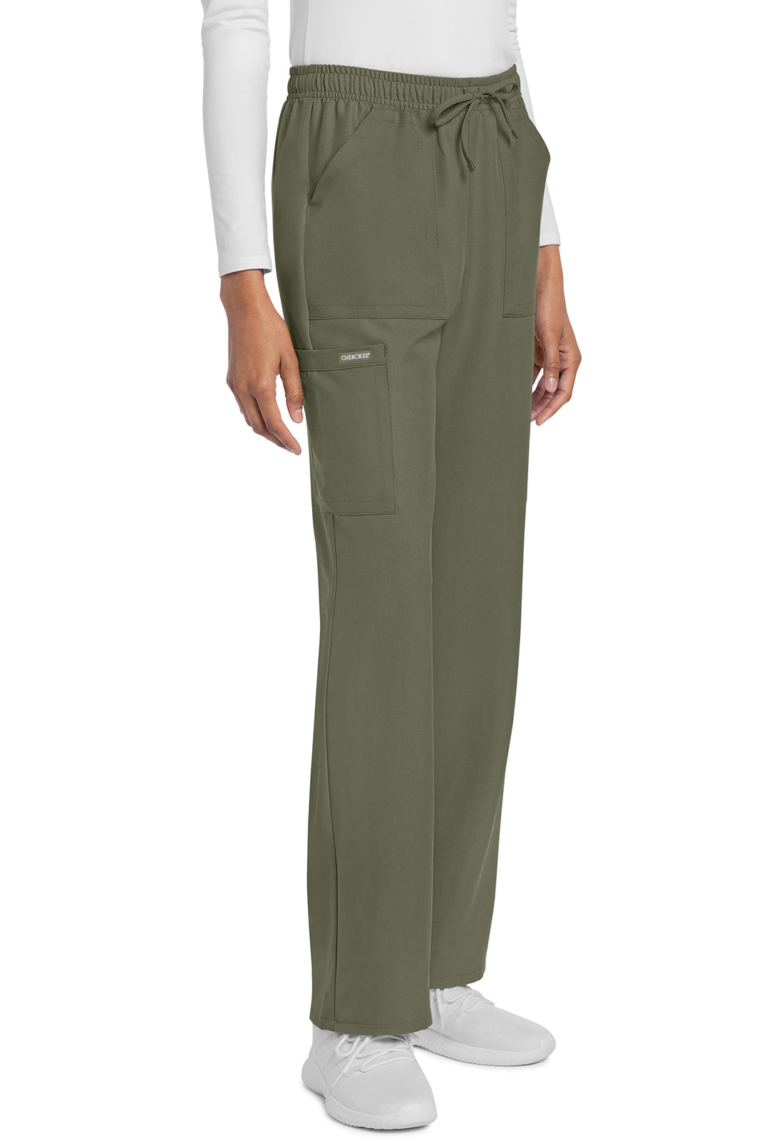 Cherokee Rechte broek met middelhoge taille en elastische tailleband met trekkoord CKE272A