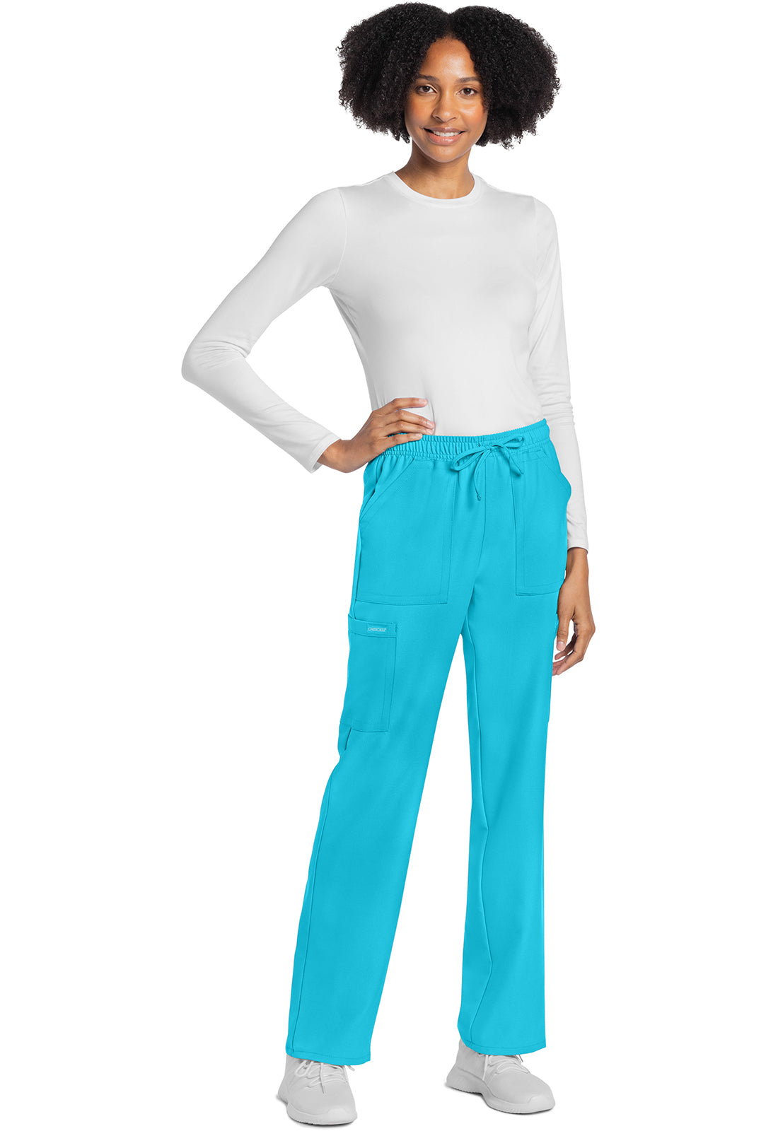 Cherokee Rechte broek met middelhoge taille en elastische tailleband met trekkoord CKE272A