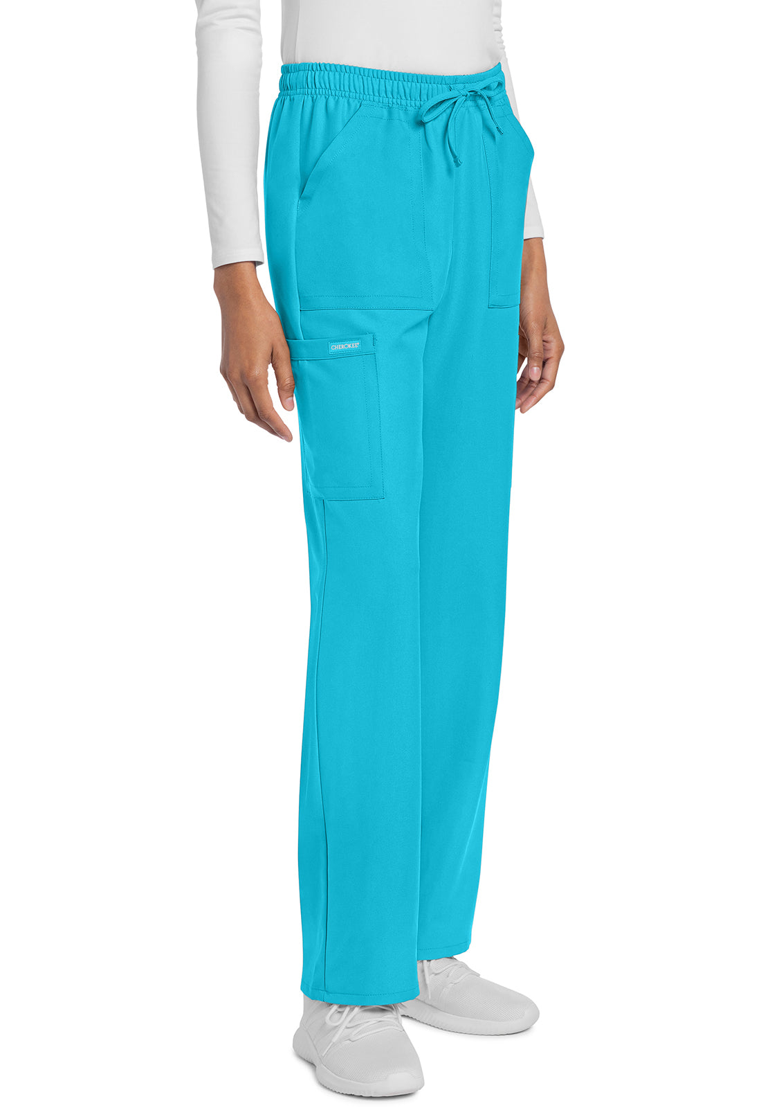 Cherokee Rechte broek met middelhoge taille en elastische tailleband met trekkoord CKE272A