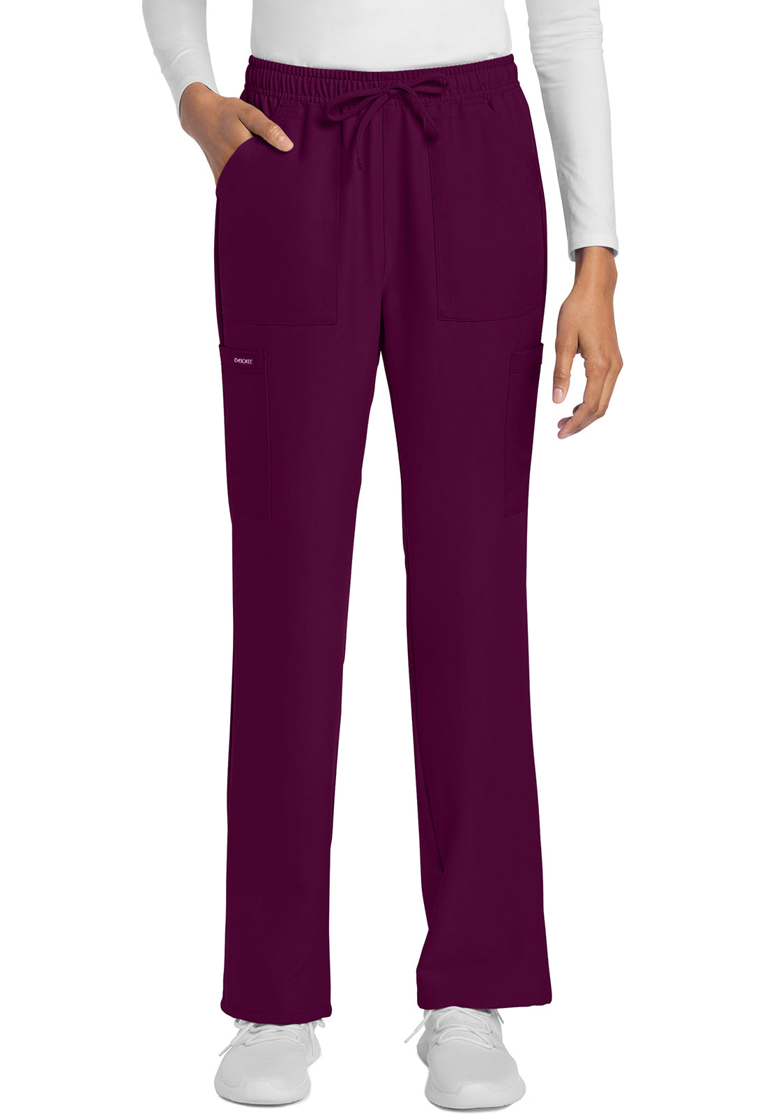 Cherokee Rechte broek met middelhoge taille en elastische tailleband met trekkoord CKE272A
