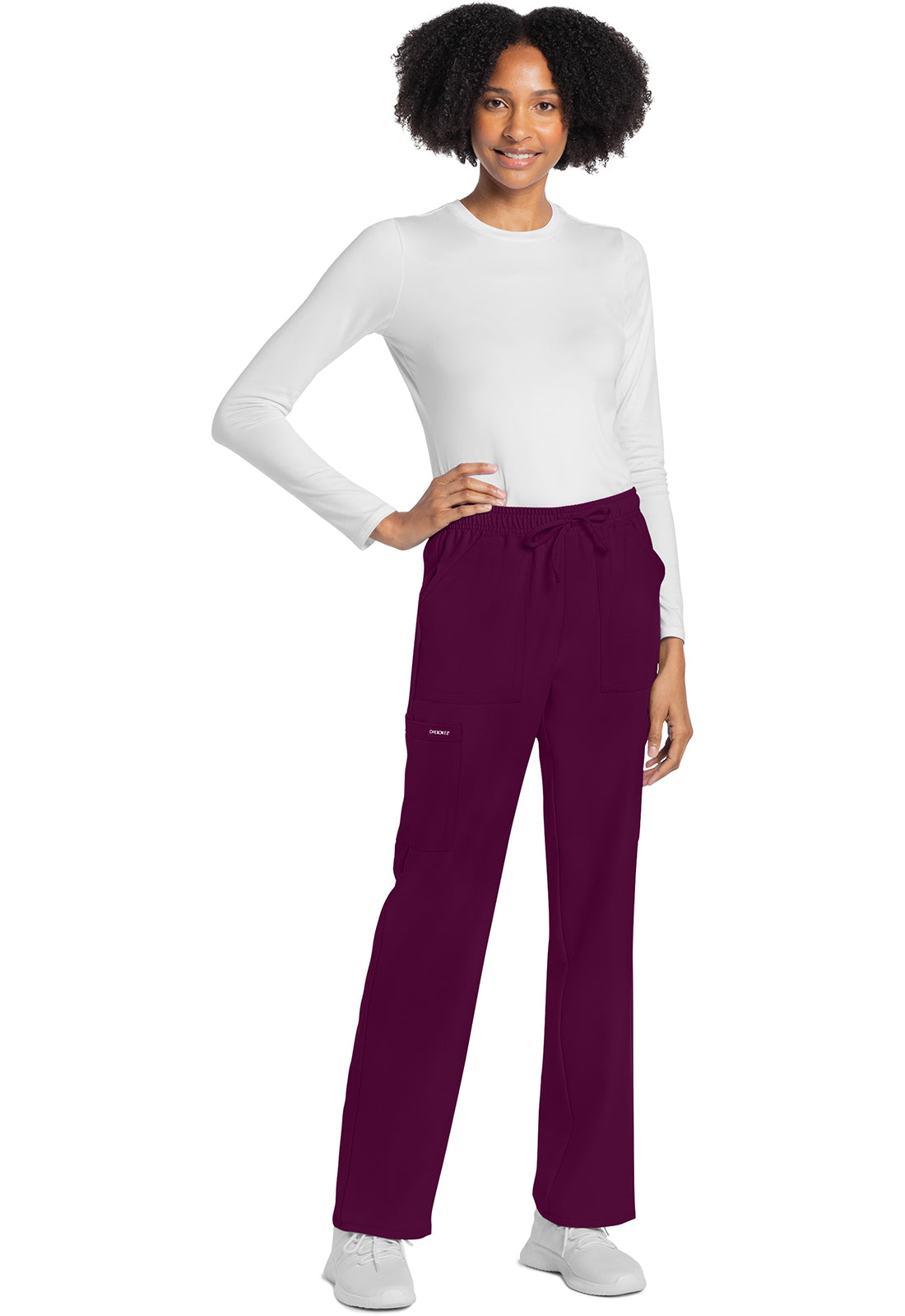 Cherokee Rechte broek met middelhoge taille en elastische tailleband met trekkoord CKE272A